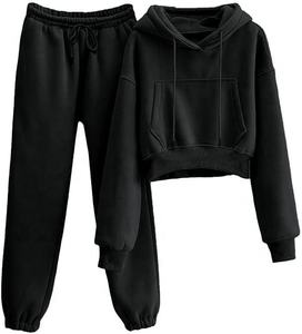 Conjunto Deportivo de Sudadera con Capucha y Pantalones de Chándal para Mujer, con Logotipo Personalizado, Ecológico, de Poliéster/Algodón para Invierno, Transpirable y Ligero - Product Image 6