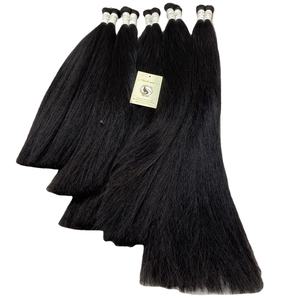 Pelo doble de la mejor calidad, pelo Natural liso, color negro, vietnamita, extremo grueso - Product Image 1