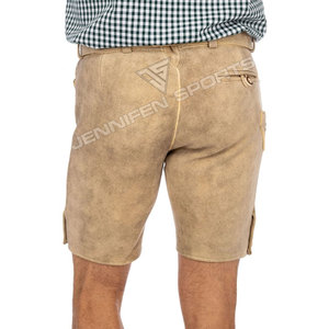 Traje de Lederhosen Alemán para Hombre, Pantalones Cortos de Cuero de Cabra Genuino, Disfraz para el Festival de la Cerveza Oktoberfest Bávaro - Product Image 6
