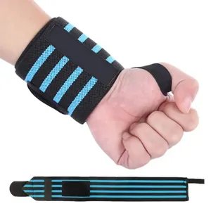 Impression de logo personnalisé - Bandes de poignet réglables en néoprène de 180 pouces, anti-UV, respirantes, pour la musculation, avec fermeture auto-agrippante pour le pouce - Product Image 1