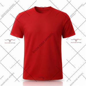 T-shirt uni à col rond pour homme, personnalisé, 100 % polyester, manches courtes, décontracté, OEM, anti-plis, imprimé par transfert thermique, coupe classique - Product Image 6