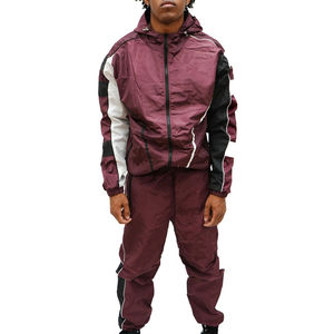 Custom <b>Summer</b> Nylon Polyester Shell Tracksuit Two Piece Jogging Heat Suit Track Windbreaker <b>Jacket</b> Sets for <b>Men</b> Sweat Suit - Product Image 5