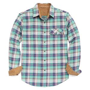 Camisa de Franela a Cuadros de Manga Larga para Hombre, Corte Regular, Estilo Casual, Diseño con Patrón Tejido - Product Image 1