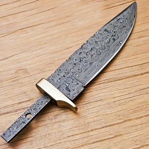 UMAR FAROOQ CUTLERY KITCHEN WARE CKS-71 Cuchillo de hoja en bruto de 8 pulgadas, de acero de Damasco hecho a mano, personalizado, con punta clip y filo recto, de 3mm de grosor - Product Image 2