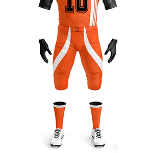 Uniforme de football américain personnalisé léger et respirant à manches courtes, grande taille, couleur unie de haute qualité, 100 % sublimation frontale - Product Image 5