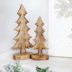 Sapin de Noël MODERNE en bois naturel à suspendre – Magnifique décoration murale pour les fêtes, touche festive pour toute pièce ou espace. - Product Image 3