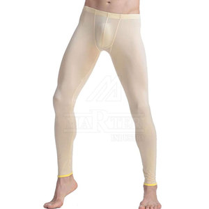 Leggings de compression modernes pour hommes, style sportif, avec logo à la taille, longueur genou, pour la gym, l'entraînement, la course et les activités physiques - Product Image 2