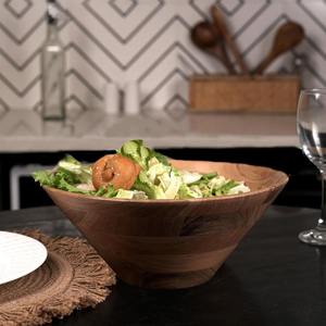 Tazón para Aperitivos de Madera de Acacia, Diseño Personalizado para Salsas, Helados, Tazones de Madera Bonitos y Duraderos para Fiestas en Casa y Uso Diario en la Mesa - Product Image 1