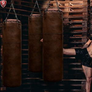 Saco de Boxeo de Cuero SUMROOS SI-SB-1888 con Suspensión de Cordones, 25 kg, Ecológico, para Entrenamiento en Gimnasio - Product Image 6