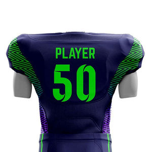 Ensemble de maillots de football américain pour hommes, coupe ajustée, impression numérique, vert marine 50, respirant, imperméable, coupe-vent, toutes saisons - Product Image 5