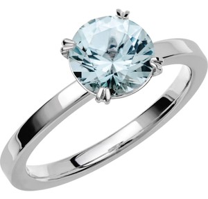 Bague de fiançailles de luxe en argent sterling avec topaze bleue taillée, cadeau pour femme, mariage, anniversaire, fête - Product Image 3