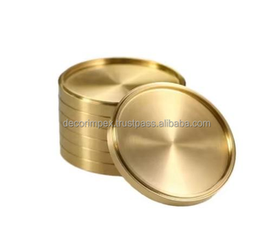 Handmade Customized Aluminum <b>Coaster</b> Classic Style Made India Home Wedding <b>Table</b> Decoration Eco-Friendly High Quality Decor - Product Image 2