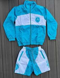 Custom Manufacturer sublimation printing Men's Sets Zip up <b>Polyester</b> Nylon Two Piece Windbreaker Short Set Men <b>Tracksuit</b> - Product Image 3