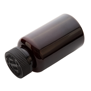 Botella de PET 100% Ecológica de 150 CC, Forma Redonda, Acabado de Cuello 38-400, Impresión Serigráfica, Color Ámbar Oscuro, para Envasado de Medicamentos - Product Image 6