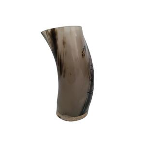 CraftsHub Écologique Lance d'Odin Gravé Base En Bois Fabriqué À La Main Viking Verres Cadeau Corne Tasse Lisse En Bois Tasse Promotions - Product Image 2