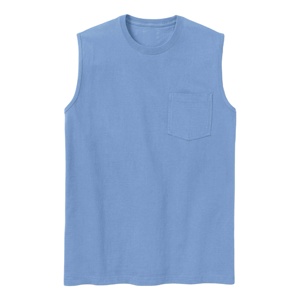 Camiseta sin mangas de calidad superior para hombre con bolsillo Diseño elegante de algodón suave para Camiseta de algodón 100% para hombre con estampado holgado - Product Image 1