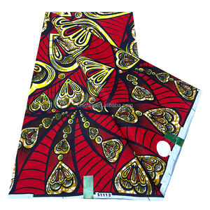 Vente en Gros Super Pagne Cire Africaine Holandais Tissu 100% Coton Imprimé <span class=keywords><strong>Wax</strong></span> Holland 6 Yards Afrique Pagne Fleur Design - Product Image 3