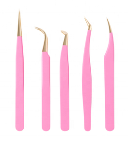 Pince à épiler professionnelle de qualité supérieure pour extensions de cils, en acier inoxydable, à pointe fine, personnalisable, marque privée OEM, soins de beauté - Product Image 1