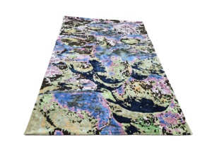 Alfombra moderna de lana/seda hecha a mano de lujo para sala de estar, dormitorio, Alfombra de lana de alta calidad hecha a mano - Product Image 3
