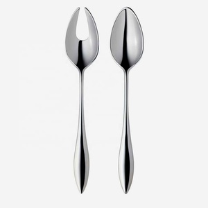 Stainless Steel <b>MOP</b> Long Design Handmade <b>Handle</b> Cutlery Set Royal Gold Stainless Steel Salad Server Mirror Polished - Product Image 3