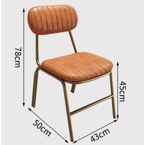 <b>Retro</b> Industrial Durable Waterproof Steel <b>Dining</b> <b>Chair</b> with Leather Upholstery-Loft Style for <b>Dining</b> Room - Product Image 3