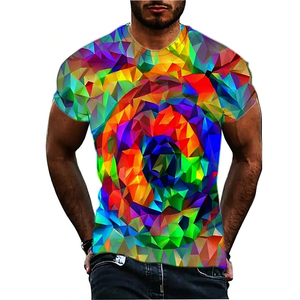 Camisetas de Hombre al por Mayor, 100% Algodón, Impresión por Sublimación, Diseño Popular, Personaliza tu Propio Logotipo, Camisetas de Manga Corta para Hombre - Product Image 2