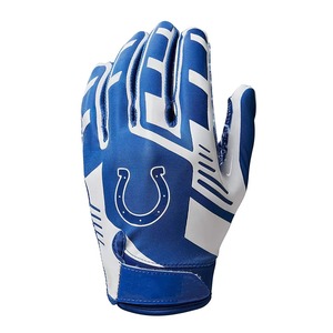 Gants de football américain super adhérents pour receveur, haute adhérence, doigts complets, sangle de poignet réglable, écologiques, vente en gros - Product Image 2