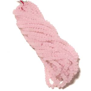 ลูกปัดหินแคลซิโดนีสีชมพูแกะสลักทรงเมลอน ลูกปัดหินเมลอนสีชมพูร้อยเป็นเส้นสำหรับทำเครื่องประดับ DIY - Product Image 6