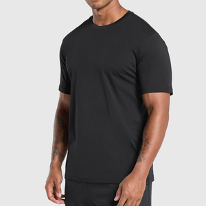 T-shirt à manches courtes pour homme, col rond, coupe classique, style jersey, 100% coton, respirant, couleur unie, imprimé, 220g - Product Image 4