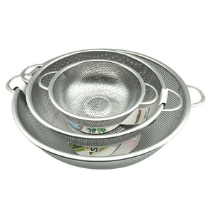 Space Efficient Eco-Friendly Stainless Steel <b>Colander</b> Set Folding Handle Dishwasher Safe for Modern Kitchen Tools Accessories - Product Image 1