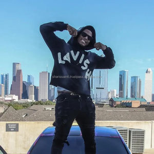 Logo personnalisé 100% coton streetwear vintage soleil fané sweats à capuche en détresse patchs broderie acide lavage à capuche pour hommes - Product Image 5