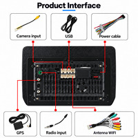 Lecteur multimédia automobile Android 10,1 pouces pour autoradio universel, navigation, lecteur DVD de voiture avec deux boutons rotatifs et boutons