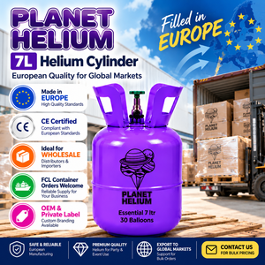 Cilindro de Helio de 7L con Certificación CE y TPED, Fabricado en la UE para Marcas Minoristas, Marca Privada - Product Image 1