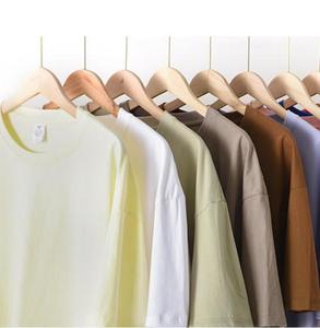 T-shirts pour hommes à épaules tombantes, vente en gros directe d'usine, vêtements personnalisés, t-shirts noirs surdimensionnés à manches courtes et col rond pour hommes - Product Image 6