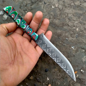 Couteau d'extérieur professionnel en acier inoxydable 8 pouces 12rc, best-seller, haute qualité, manche gravé, étui en cuir inclus, OEM - Product Image 2