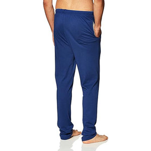 Pantalon de jogging tricoté bleu pour homme, taille élastique avec cordon de serrage, décontracté, poches latérales, respirant, poids moyen, pour l'automne - Product Image 3