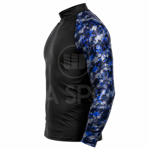 Trendy Men's UV Protection Rash Guard Long Sleeve Swim <b>Shirt</b> Quick Dry <b>Compression</b> Surfing Fishing Gym Workout Performance Wear - Product Image 3