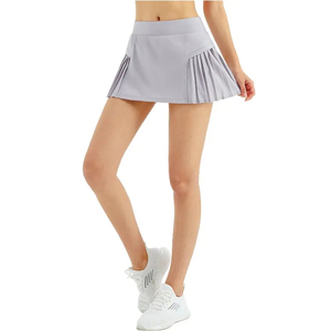 Última Edición: Faldas Deportivas Plisadas Lisas para Mujer, Diseño Elástico en la Cintura, Estiramiento en Cuatro Direcciones, Ideales para Golf y Tenis - Product Image 2