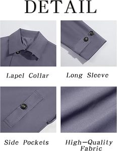 Manteau trench mi-long pour homme, double boutonnage, résistant à l'eau et au vent, qualité supérieure, veste tendance pour l'automne et l'hiver - Product Image 3