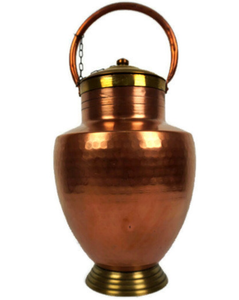 Carafe à eau en cuivre pur de style vintage, design martelé, pour la cuisine et la table, pour la consommation d'eau, fournitures pour restaurants et hôtels - Product Image 2