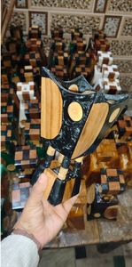 Hand-Made Wooden <b>Incense</b> <b>Burner</b> <b>Holder</b> Red And Natural Wood Design All-Season Use - Product Image 2