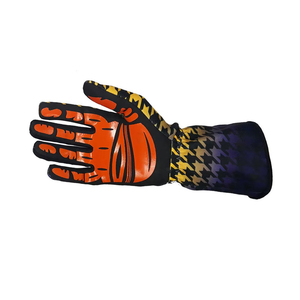 Premium Custom Racing Gloves High Grip Silicone Palm Anti Slip Houndstooth Printed Karting Gloves Touchscreen Mechanics Mittens - Product Image 5