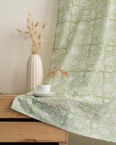 Ensemble de rideaux en coton imprimé floral fait main, design moderne et luxueux, magnifiques rideaux ondulés pour portes - Product Image 3