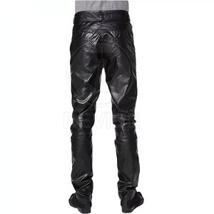กางเกงหนังผู้ชายดีไซน์ใหม่ สีสั่งทำได้ ทรงตรง น้ำหนักเบา สไตล์ลำลองกลางๆ สำหรับฤดูหนาว สตรีทแวร์ - Product Image 2