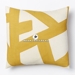 Luxury Wool Cushion Cover Kashmiri Embroidery Handmade Chain Stitch Geometric Vintage Design Hot Decorative <b>Throw</b> <b>Pillows</b> - Product Image 4