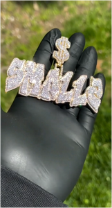 Pendentif personnalisé en argent 925 plaqué or jaune 18 carats avec lettres, serti de moissanite VVS, testée comme du diamant, style hip-hop, bijoux fins pour hommes - Product Image 4