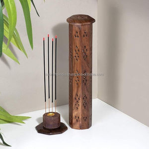 Porte-encens en bois artisanal multi-usage, best-seller, couleur et taille personnalisées, livraison rapide pour la méditation religieuse - Product Image 1