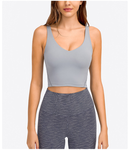 Women's Sports Bra Solid Color Seamless Medium Support Yoga Top Quick Dry Anti-UV Breathable Sweat-Wicking Lace Racerback - Product Image 4
