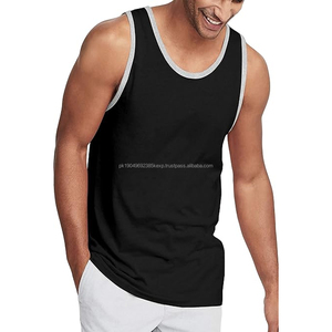 Camisetas de Tirantes de Algodón 100% de Alta Calidad al por Mayor para Hombre, Totalmente Personalizables, Estilo Casual, Tejido de Punto, Talla Grande, Transpirables - Product Image 1