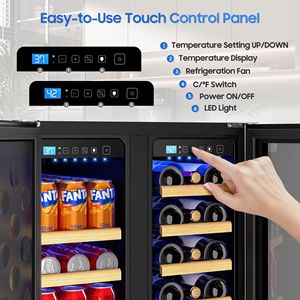 Frigorifero per Vini e Bevande da Incasso a Doppia Zona di Temperatura da 24 Pollici per Conservare le Tue Collezioni - Product Image 6